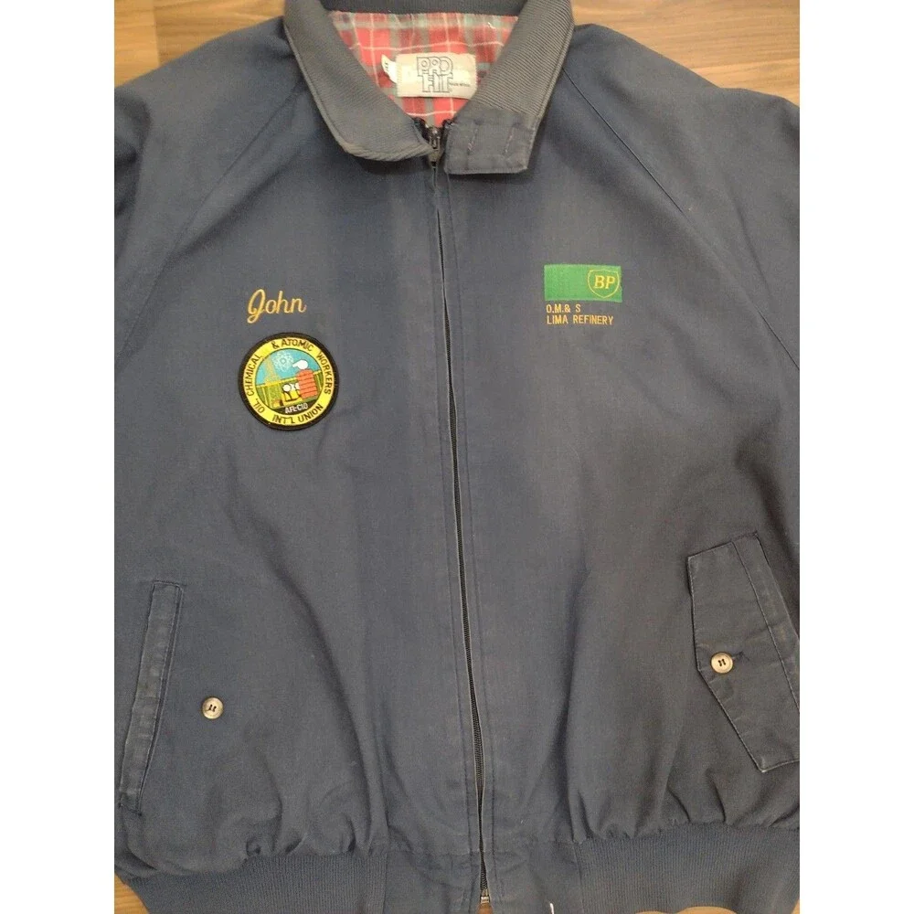 Vintage BP British Petroleum Work Jacket XXL Durable Workwear Lima Refinery